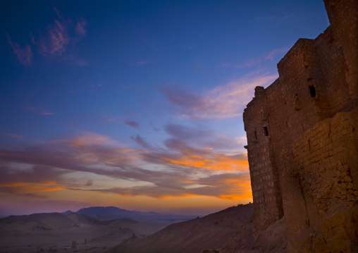 Hilltop Fort In The Ancient Roman City, Palmyra, Syrian Desert, Syria