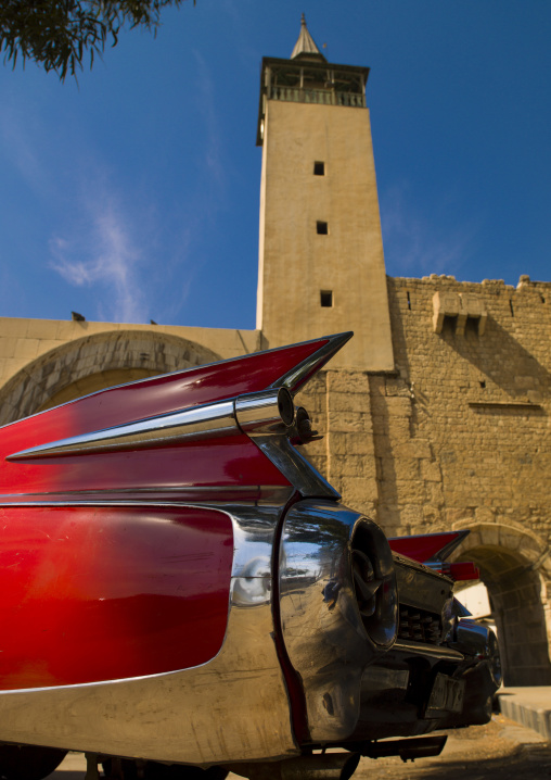 Old American Car In Front Of Bab Sharqi, Damascus, Damascus Governorate, Syria