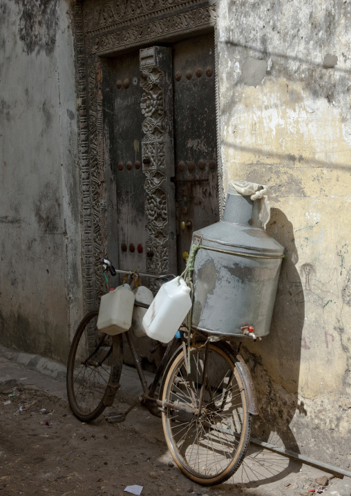 Milk delivery in stone town zanzibar, Tanzania