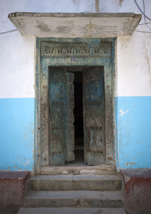 Old door in stone town zanzibar, Tanzania