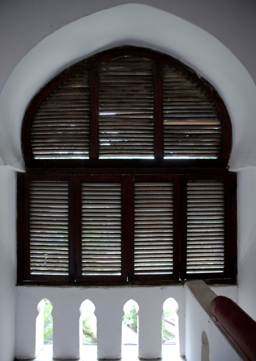 Arabic style window in stone town zanzibar, Tanzania