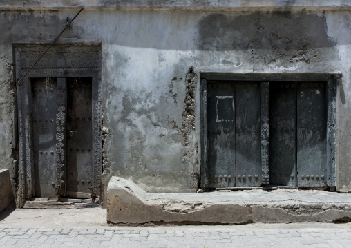 Old door in bagamoyo stone town, Tanzania