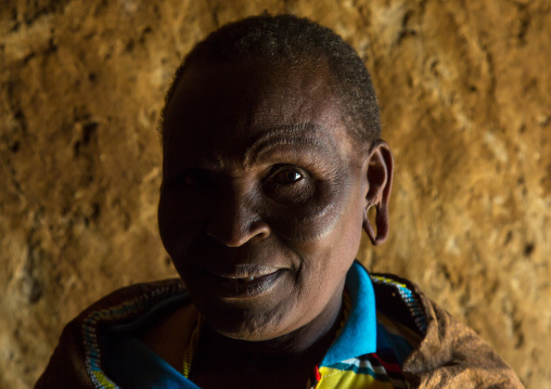 Tanzania, Serengeti Plateau, Lake Eyasi, datoga tribe woman with scarifications and tattoos on the face