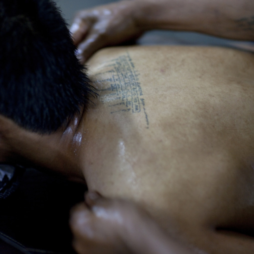 Muay thai boxing massage, Bangkok, Thailand