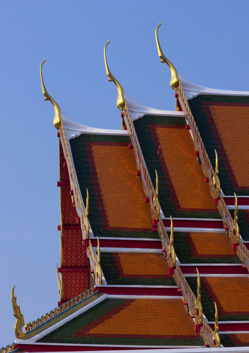 Temple roofs, Bangkok, Thailand