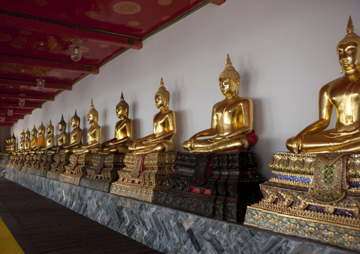 Statues in temple, Bangkok, Thailand