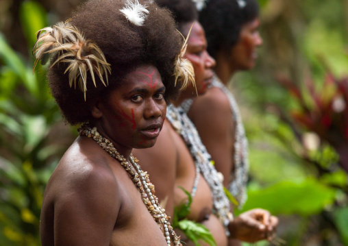 Portrait of a Small Nambas tribeswomen, Malekula island, Gortiengser, Vanuatu