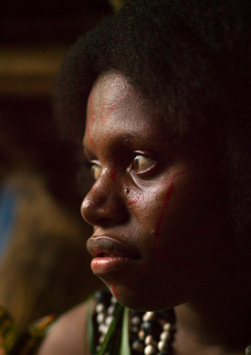 Portrait of a Small Nambas tribeswoman, Malekula island, Gortiengser, Vanuatu