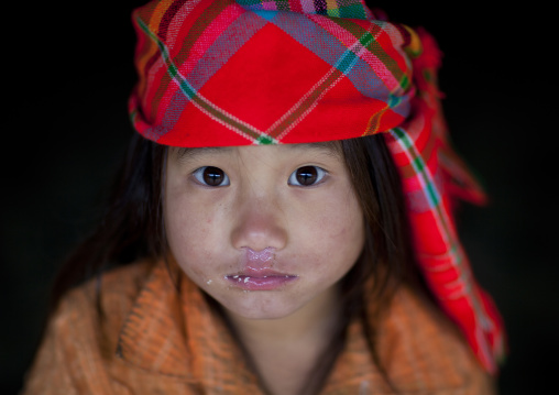 Flower hmong girl with a headscarf, Sapa, Vietnam