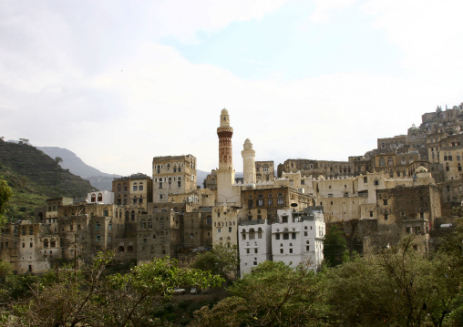 View Of Ibb And Its Mosque, Ibb, Yemen