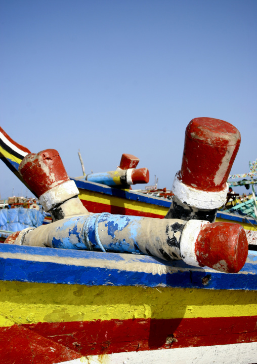 Colourful Dhows In Al Hodeidah, Yemen