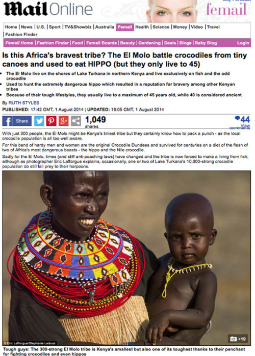 Daily Mail - El Molo tribe