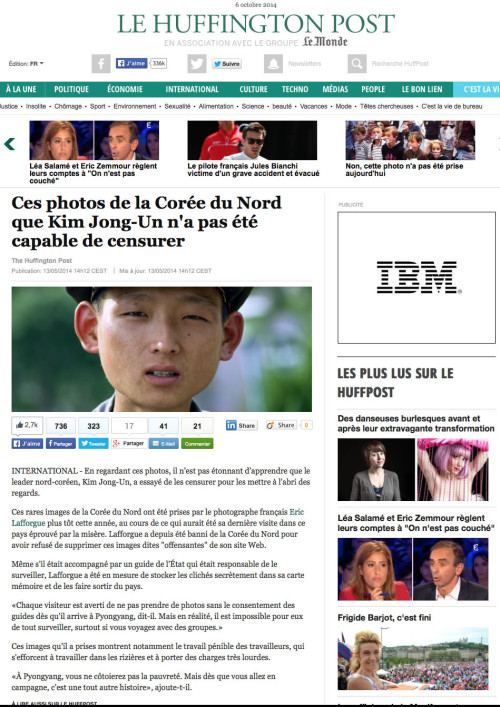 Le Huffington Post - North Korea